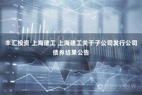 丰汇投资 上海建工 上海建工关于子公司发行公司债券结果公告